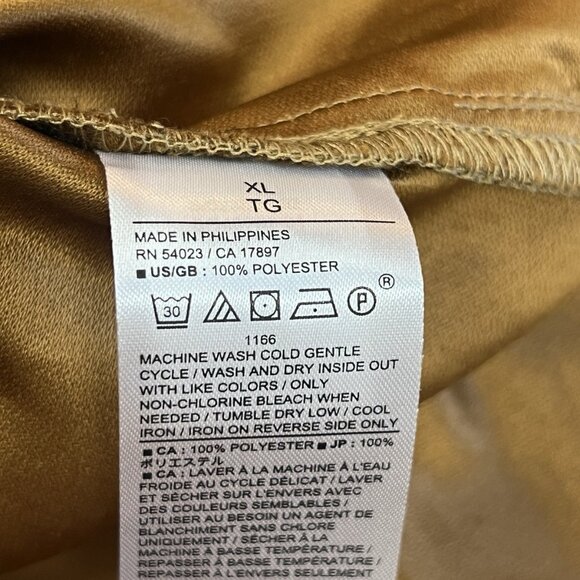 Banana Republic Vegan Suede Cropped Shirt Size XL Brown - Picture 5 of 7